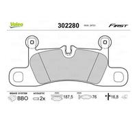 Valeo Jeu de garnitures de frein 302280 frein à disque pour Volkswagen Touareg 08.14>