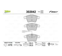 Valeo Plaquettes de frein 302042