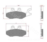 Brenta Plaquettes de frein organiques pour X 125 Evo, X9 125 Evolution, X 250 Evo