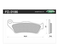 Plaquette De Frein Newfren Fd0186 Be Organique Yamaha Versity 300