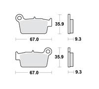 1x Kit de plaquettes de frein, frein à disque TRW MCB739EC convient pour