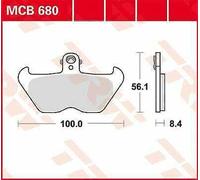 Plaquette De Frein Organique TRW Allround MCB680 Pour BMW R 850 R 1995-1996