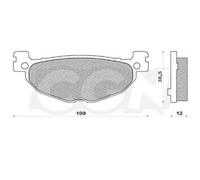 Plaquette de frein Polini ORIGINAL pour Scooter Yamaha 400 Majesty 174.0078