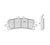 Plaquette De Frein Sinter Pour Moto Mv Agusta 675 F3 2012 À 2017 F310abcv / Av Neuf