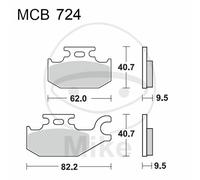 Plaquette de Frein Sinter Si TRW 787.45.97 Yamaha 450 YFM Fx Wolverine 2006-2011