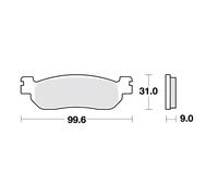 TRW Jeu de plaquettes de frein MCB699 Arrière Yamaha YZF-R6 600 1999-2003
