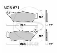 Jeu de plaquettes de frein TRW MCB671SV