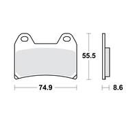 Plaquette de Frein Sinter Sv TRW 787.16.84 pour Yamaha 125 MT 125 2014-2019