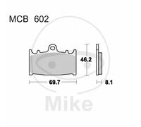 Plaquette de Frein Sinter Sv TRW 787.33.75 Kawasaki 400 ZXR ZX4R Ninja 1989-1990
