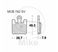 TRW Jeu de plaquettes de frein MCB742
