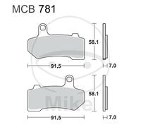 Plaquette de Frein Sinter Sv TRW 787.44.72 For Harley 1745 FLHR Road King
