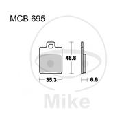 Plaquette de Frein Standard TRW 787.00.98 Sym 125 Symphony Sr 4T 2012-2016