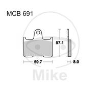 Jeu de plaquettes de frein TRW MCB691