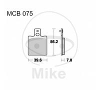 TRW MCB75 Organic Allround Kit de Plaquettes de Frein pour MOTO GUZZI NTX 1986-1995 Essieu Avant, Essieu Arrièreet Autres Motos
