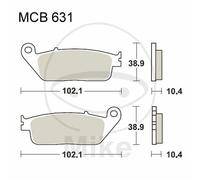Jeu de plaquettes de frein TRW MCB631LF