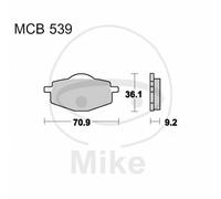 Plaquette de Frein Std TRW Lucas 787.15.28 Triumph 600 Tt 1985-1986