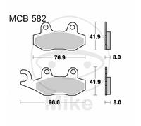 Plaquette de Frein Std TRW Lucas 787.19.24 Pour Husqvarna 350 Te 1993-1994