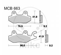 TRW Plaquettes de frein MCB663 – Organique, TÜV homologué