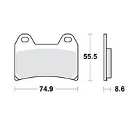 Plaquette de Frein Std TRW Lucas 787.31.93 Mv Agusta 675 F3 RC 2015-2017