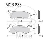Jeu de plaquettes de frein TRW MCB833