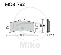 TRW MCB792SCR Plaquettes de freins