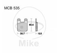 TRW MCB535EC Organic Low Budget Kit de Plaquettes de Frein pour Yamaha TZR Essieu Arrièreet Autres Motos