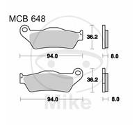 Jeu de plaquettes de frein TRW MCB648EC