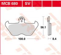 PLAQUETTE DE FREIN TRW MOTO AVANT BMW R 1100 R (R259) 78ch
