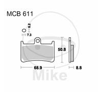 Plaquette de Frein TRW Sinter MCB611SCR Yamaha 1700 XV PC Warrior 2003-2005