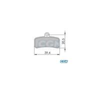 Plaquette de frein VTT - Clarks - Exotherm - Adaptée Shimano Saint/Zee - 36 mm - Mixte