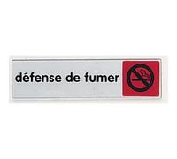Plaquette de porte défense de fumer 17 x 4 cm plexiglas
