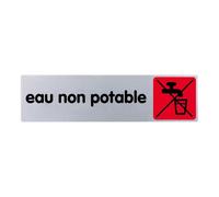 Plaquette de porte Eau non potable - couleur 170x45mm - 4032856