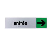 Plaquette de porte Entrée flèche droite - couleur 170x45mm - 4032870