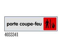 Plaquette de porte ''Porte coupe-feu'' plexiglas 170x45mm - - 4033341
