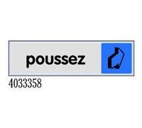 Generique Plaquette de porte 'Poussez' horizontale Plexiglas 170 x 45 mm - NOVAP 4033358 G