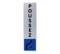Plaquette de porte Poussez vertical - couleur 170x45mm - 4034386