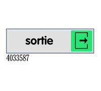 Plaquette de porte sortie plexiglas couleur 170x45mm - - 4033587