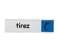 NOVAP – Plaquette de porte «Tirez» Plexiglas 170 x 45 mm – 4033679 – Noir G