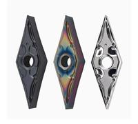Plaquette de tournage Insert de tournage en carbure CNC, diamant 35 ° VNMG160402-HA Indexable, for acier inoxydable/haute dureté/aluminium, 10 pièces(ZM1135N)