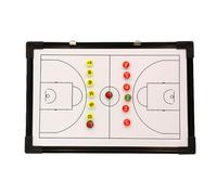 Plaquette Entraineur Basket, Tableaux Tactiques de Basket-Ball, avec Sac de Rangement et Carnet, Disponible Recto Verso, pour l'enseignement, la Compétition
