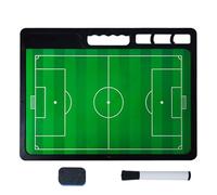 Plaquette Football Coaches, Tableaux Tactiques de Football, avec Marqueurs et Effaceur, Utilisation Recto Verso, Conception Légère, pour la Compétition