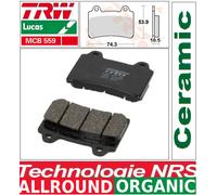 TRW Kit de plaquettes de frein MCB559 Organic Allround – pour Yamaha XV (avant/arrière)