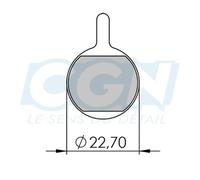 Plaquette frein vtt 28 clarks adapt. magura louise 99-2001/clara 2000 (pr)