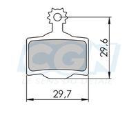 Plaquette frein vtt 30 clarks sintered adapt. magura mt2/mt4/mt6/mt8 (pr)
