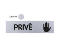 Plaquette Privé - Classique argent 170x45mm - 4320953