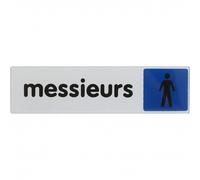 Plaquette signalétique en plexiglass - 170 x 40 mm - Messieurs NOVAP