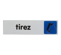 Plaquette signalétique en plexiglass - 170 x 40 mm - Tirez NOVAP