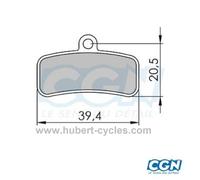 Plaquette frein vtt 36 clarks adapt. shimano saint/zee m640/810/820 4 pistons (pr) organiq G