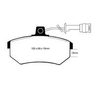 Plaquettes avant EBC Noires pour Audi 100 et 200