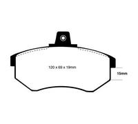 Plaquettes Avant EBC Noires pour Audi 80 de 86 ->91 et Audi 100